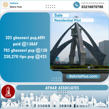 Residential Plot for Sale in Sector F - Ghaznavi Block -  Bahria Town, Lahore - (BP-131487)