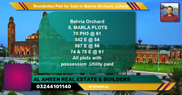 Residential Plot for Sale in Phase 3 -  Bahria Orchard, Lahore - (BP-131500)