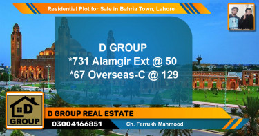 Residential Plot for Sale in Sector F - Alamgir Block -  Bahria Town, Lahore - (BP-131572)