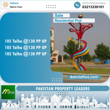 Residential Plot for Sale in Sector F - Talha Block -  Bahria Town, Lahore - (BP-131588)
