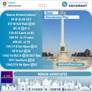 Residential Plot for Sale in Phase 2 - M Block -  Bahria Orchard, Lahore - (BP-131609)