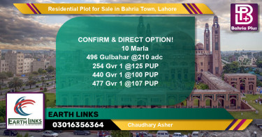 Residential Plot for Sale in Sector C - Gulbahar Block -  Bahria Town, Lahore - (BP-131656)