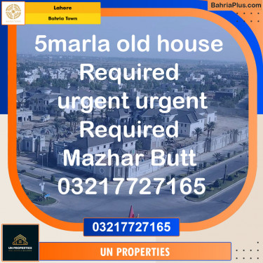 Residential Plot for Sale in Bahria Town, Lahore - (BP-131684)