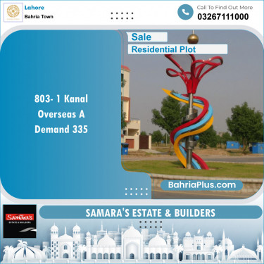 Residential Plot for Sale in Overseas A -  Bahria Town, Lahore - (BP-131723)