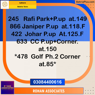 Residential Plot for Sale in Sector E - Rafi Block -  Bahria Town, Lahore - (BP-131768)