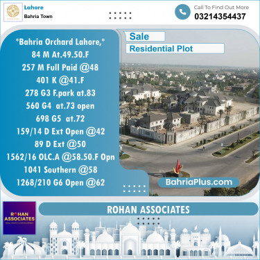 Residential Plot for Sale in Bahria Town, Lahore - (BP-131962)