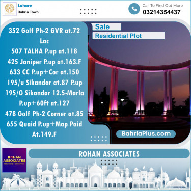 Residential Plot for Sale in Golf Phase 2 -  Bahria Town, Lahore - (BP-131967)