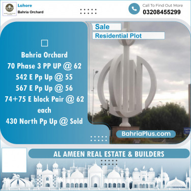 Residential Plot for Sale in Phase 3 -  Bahria Orchard, Lahore - (BP-131982)