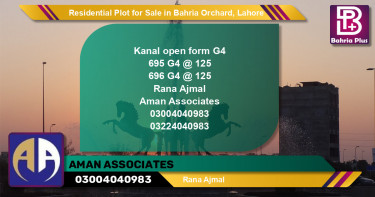 Residential Plot for Sale in Phase 4 - G4 Block -  Bahria Orchard, Lahore - (BP-132004)