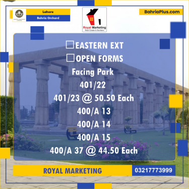 Residential Plot for Sale in Bahria Orchard, Lahore - (BP-132021)