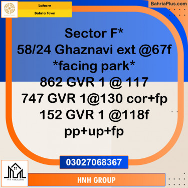 Residential Plot for Sale in Sector F - Ghaznavi Ext. Block -  Bahria Town, Lahore - (BP-132027)