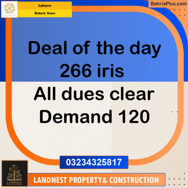 Residential Plot for Sale in Sector C - Iris Block -  Bahria Town, Lahore - (BP-132099)