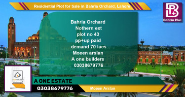 Residential Plot for Sale in Bahria Orchard, Lahore - (BP-132154)