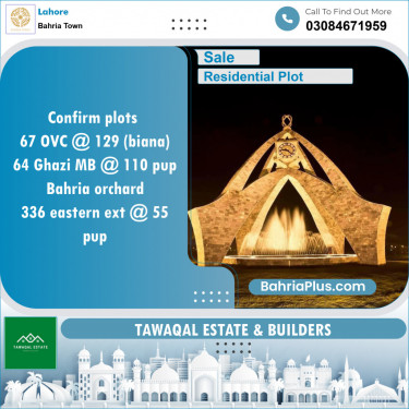 Residential Plot for Sale in Overseas C -  Bahria Town, Lahore - (BP-132162)