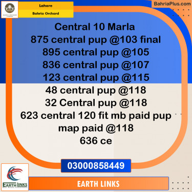 Residential Plot for Sale in Phase 1 - Central District -  Bahria Orchard, Lahore - (BP-132335)