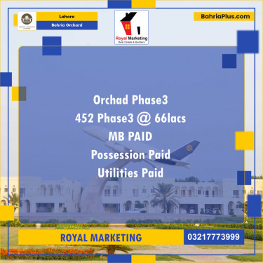 Residential Plot for Sale in Bahria Orchard, Lahore - (BP-132361)