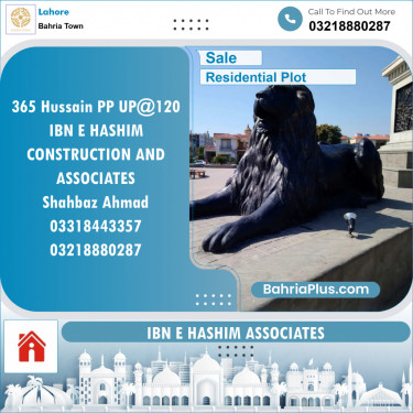 Residential Plot for Sale in Sector C - Nargis/Hussain Block -  Bahria Town, Lahore - (BP-132402)