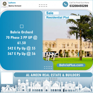 Residential Plot for Sale in Bahria Orchard, Lahore - (BP-132443)