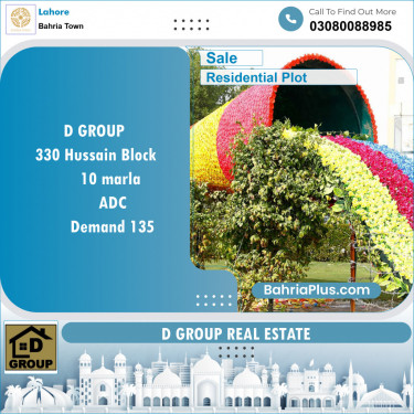 Residential Plot for Sale in Sector C - Nargis/Hussain Block -  Bahria Town, Lahore - (BP-132464)