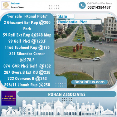 Residential Plot for Sale in Bahria Town, Lahore - (BP-132498)