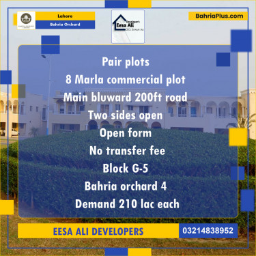 Residential Plot for Sale in Bahria Orchard, Lahore - (BP-132519)