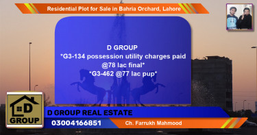 Residential Plot for Sale in Bahria Orchard, Lahore - (BP-132582)