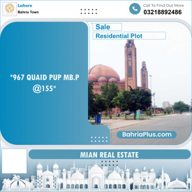 Residential Plot for Sale in Bahria Town, Lahore - (BP-132624)