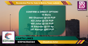 Residential Plot for Sale in Bahria Town, Lahore - (BP-132646)