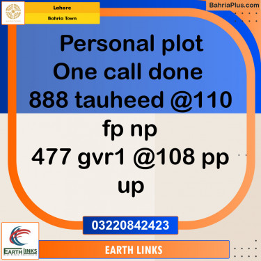 Residential Plot for Sale in Bahria Town, Lahore - (BP-132654)