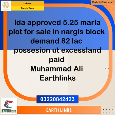 Residential Plot for Sale in Bahria Town, Lahore - (BP-132672)