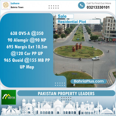 Residential Plot for Sale in Bahria Town, Lahore - (BP-132840)