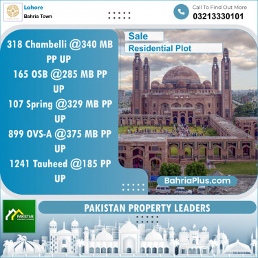 Residential Plot for Sale in Bahria Town, Lahore - (BP-132841)