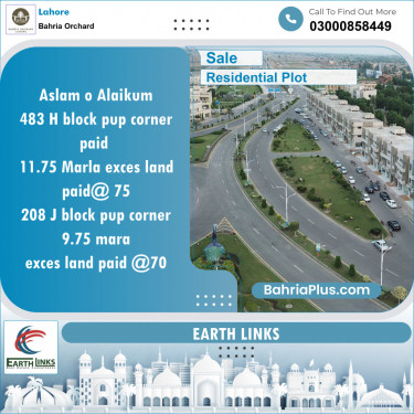 Residential Plot for Sale in Phase 2 - H Block -  Bahria Orchard, Lahore - (BP-132851)