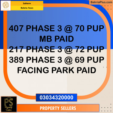 Residential Plot for Sale in Bahria Town, Lahore - (BP-132855)