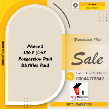 Residential Plot for Sale in Bahria Orchard, Lahore - (BP-132863)