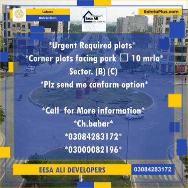 Residential Plot for Sale in Bahria Town, Lahore - (BP-132936)