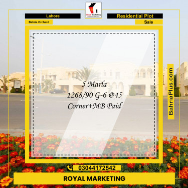 Residential Plot for Sale in Bahria Orchard, Lahore - (BP-132964)