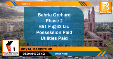 Residential Plot for Sale in Bahria Orchard, Lahore - (BP-132979)