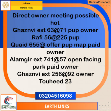 Residential Plot for Sale in Bahria Town, Lahore - (BP-132984)