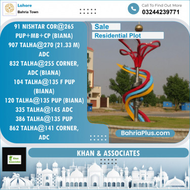 Residential Plot for Sale in Bahria Town, Lahore - (BP-133114)