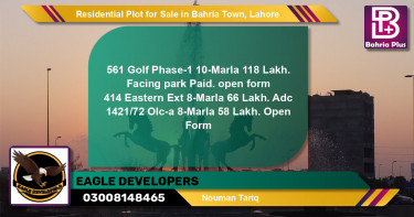 Residential Plot for Sale in Bahria Town, Lahore - (BP-133146)