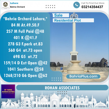 Residential Plot for Sale in Bahria Orchard, Lahore - (BP-133164)