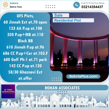 Residential Plot for Sale in Bahria Town, Lahore - (BP-133170)