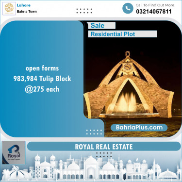 Residential Plot for Sale in Bahria Town, Lahore - (BP-133204)