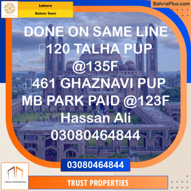 Residential Plot for Sale in Bahria Town, Lahore - (BP-133216)