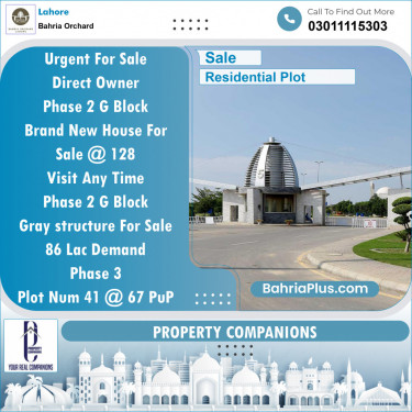 Residential Plot for Sale in Bahria Orchard, Lahore - (BP-133220)