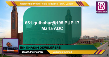 Residential Plot for Sale in Bahria Town, Lahore - (BP-133239)