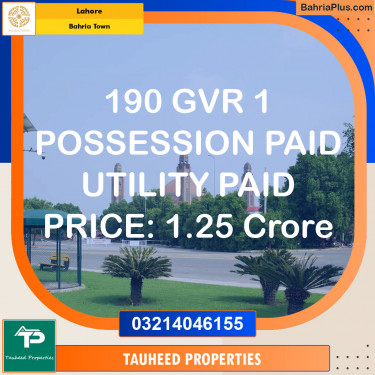 Residential Plot for Sale in Bahria Town, Lahore - (BP-133372)