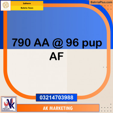 Residential Plot for Sale in Bahria Town, Lahore - (BP-133373)