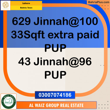 Residential Plot for Sale in Bahria Town, Lahore - (BP-133392)